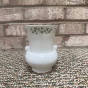 Claddagh Shamrock Clover White Porcelain Vase